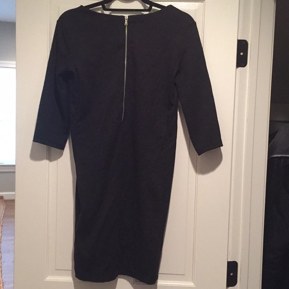 DONATING SOON Black shift with exposed zipper - Picture 2 of 5
